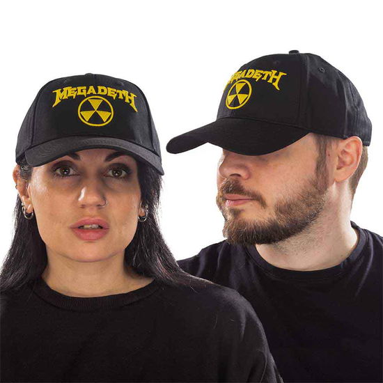 Cover for Megadeth · Megadeth Unisex Baseball Cap: Hazard Logo (Klær) [Black - Unisex edition]