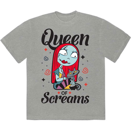The Nightmare Before Christmas Unisex T-Shirt: Queen Of Screams (Grey) - Nightmare Before Christmas - The - Produtos - - 5056737228809 - 24 de janeiro de 2024