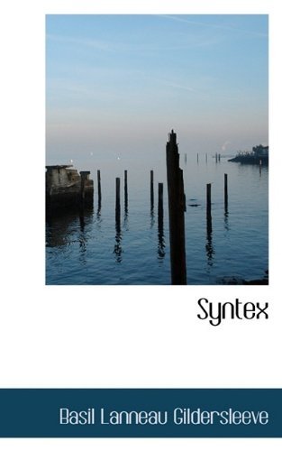 Cover for Basil L Gildersleeve · Syntex (Pocketbok) (2009)