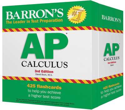 Cover for David Bock · AP Calculus Flash Cards - Barron's Test Prep (Flashcards) [Third edition] (2019)