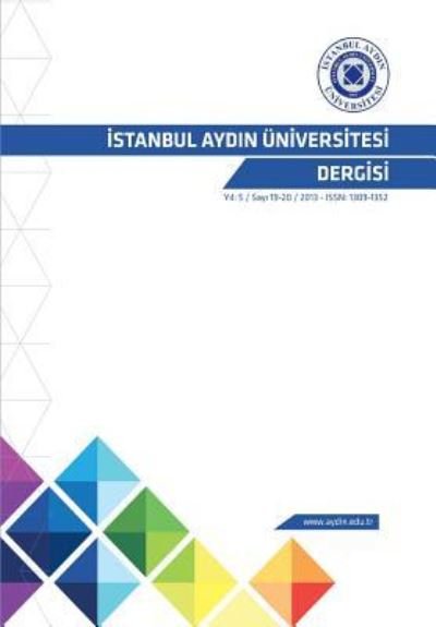 Cover for Osman Nuri Ucan · Istanbul Aydin Ueniversitesi Dergisi (Paperback Book) (2018)