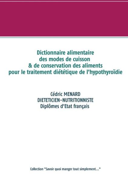 Cover for Menard · Dictionnaire des modes de cuisso (Book) (2020)