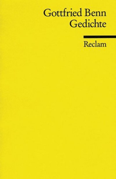 Cover for Gottfried Benn · Reclam UB 08480 Benn.Gedichte (Book)