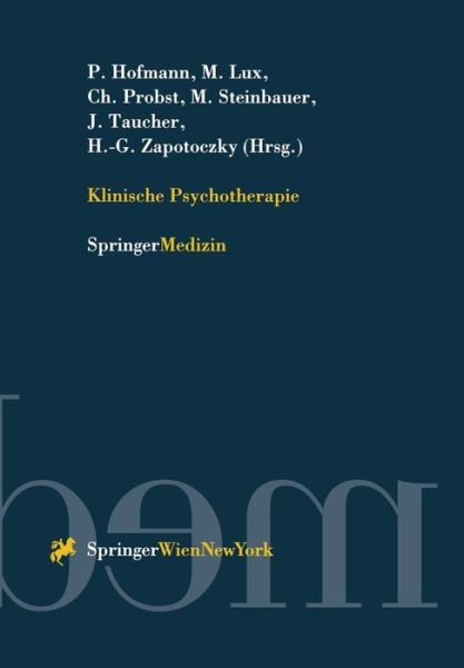 Cover for P Hofmann · Klinische Psychotherapie (Paperback Book) (1997)