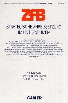 Cover for Strategische Anreizsetzung im Unternehmen - ZfB Special Issue (Paperback Book) (2005)