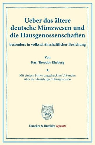 Cover for Eheberg · Ueber das ältere deutsche Münzw (Bog) (2016)