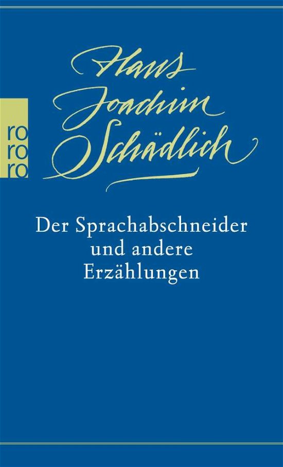 Cover for Hans Joachim Schadlich · Der Sprachabschneider und andere Erzahlungen (Paperback Book) (2015)
