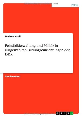 Cover for Kroll · Feindbilderziehung und Militär in (Book) [German edition] (2010)