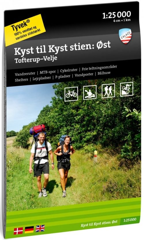Cover for Calazo · Kyst till Kyst Stien: Øst - Hiking maps (Landkart) (2021)