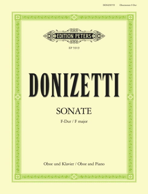 Cover for Gaetano Donizetti · Oboe Sonata in F (Concertino) (Sheet music) (2001)