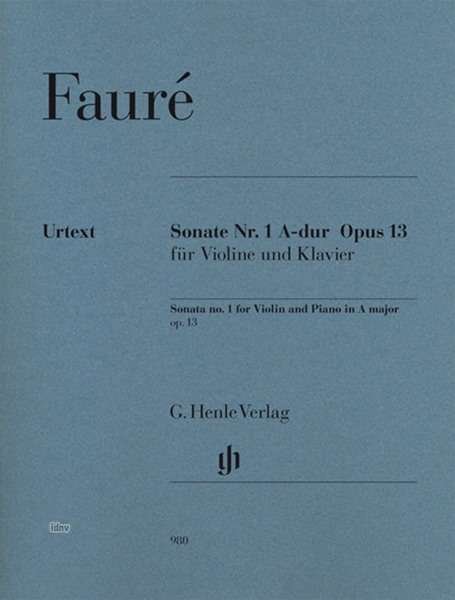 Cover for Faure · Sonate Nr.1 A-Dur,Vl+Kl.HN980 (Book) (2018)