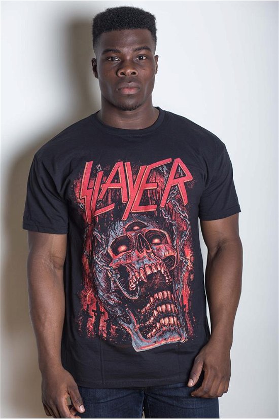 Slayer Unisex T-Shirt: Meat hooks - Slayer - Merchandise - Global - Apparel - 5055295365810 - 