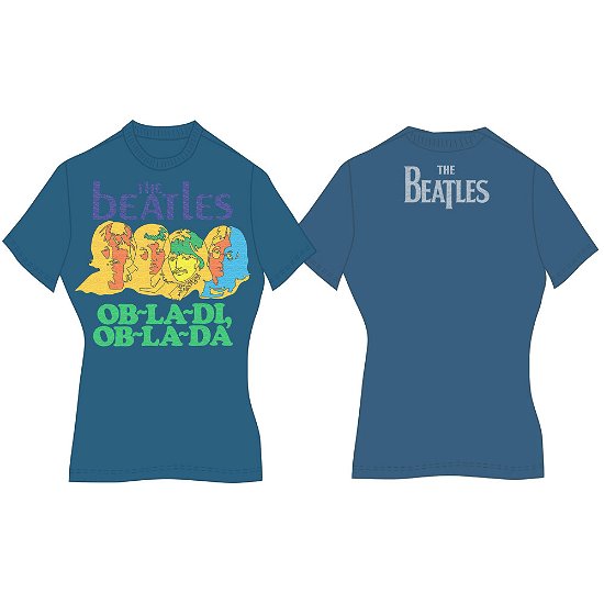 The Beatles Ladies T-Shirt: Ob-La-Di (Back Print) - The Beatles - Koopwaar - Apple Corps - Apparel - 5056170607810 - 