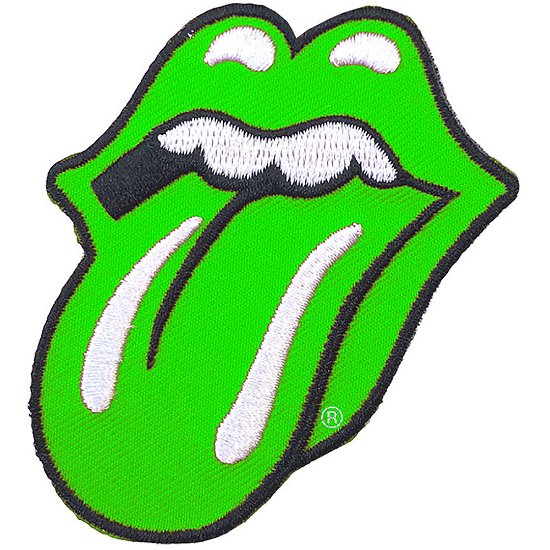 The Rolling Stones Standard Woven Patch: Classic Tongue Green - The Rolling Stones - Merchandise -  - 5056170694810 - 