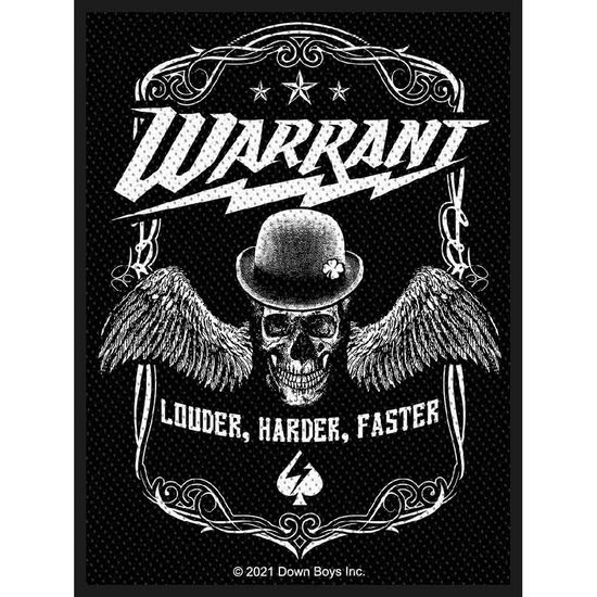 Warrant Standard Woven Patch: Louder Harder Faster - Warrant - Gadżety -  - 5056365711810 - 