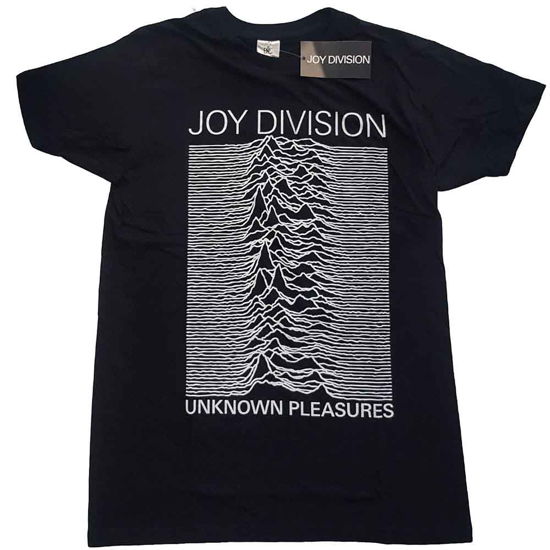 Joy Division Unisex T-Shirt: Unknown Pleasures White On Black - Joy Division - Mercancía -  - 5056368640810 - 