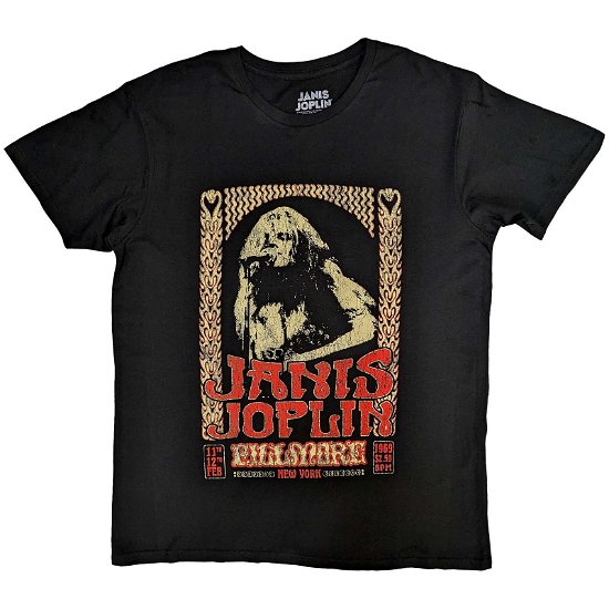 Janis Joplin Unisex T-Shirt: Vintage Poster - Janis Joplin - Fanituote -  - 5056737204810 - 