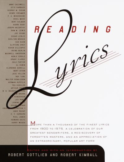 Cover for Robert Gottlieb · Reading Lyrics: More Than 1,000 of the Twentieth Century's Finest Song Lyrics (Hardcover Book) (2000)