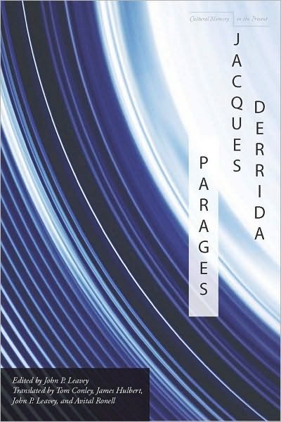 Cover for Jacques Derrida · Parages - Cultural Memory in the Present (Inbunden Bok) (2010)