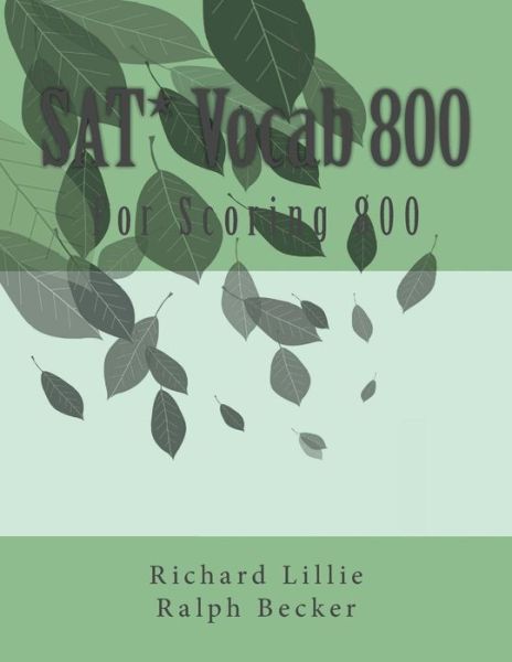 Cover for Ralph Becker · Sat* Vocab 800 (Pocketbok) (2013)