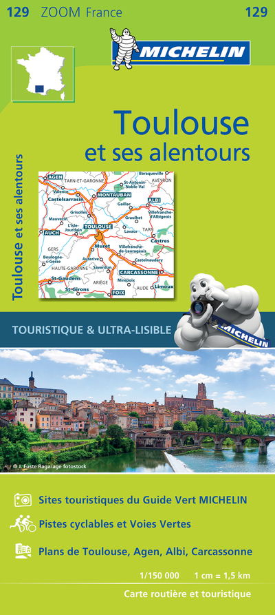 Toulouse & surrounding areas - Zoom Map 129: Map - Michelin - Boeken - Michelin Editions des Voyages - 9782067208810 - 15 maart 2020