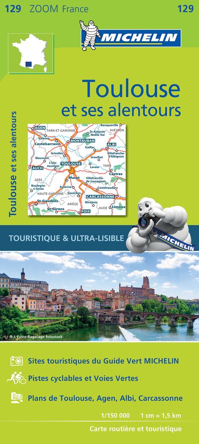 Cover for Michelin · Toulouse &amp; surrounding areas - Zoom Map 129: Map (Kort) (2020)