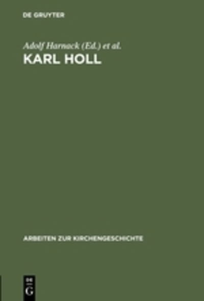 Cover for Adolf Harnack · Karl Holl (Hardcover Book) (1926)