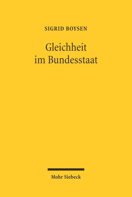 Cover for Sigrid Boysen · Gleichheit im Bundesstaat (Hardcover Book) [German edition] (2005)