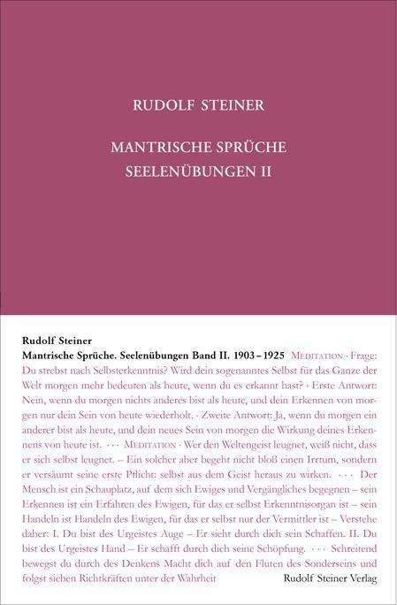 Mantrische Sprüche. Seelenübung - Steiner - Böcker -  - 9783727426810 - 