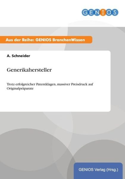 Cover for A Schneider · Generikahersteller (Paperback Book) (2015)