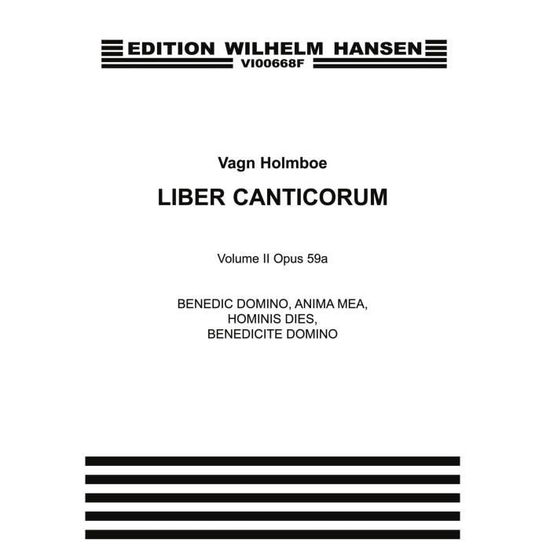 Vagn Holmboe: Benedic Domino, Anima Op.59a - Vagn Holmboe - Książki -  - 9788759859810 - 2015