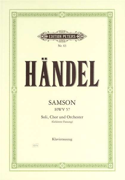 Cover for Handel · Samson (Partituren) (2001)