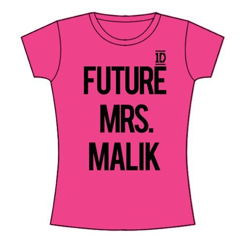 One Direction Ladies T-Shirt: Future Mrs Malik (Skinny Fit) - One Direction - Fanituote - ROFF - 5055295342811 - maanantai 13. toukokuuta 2013