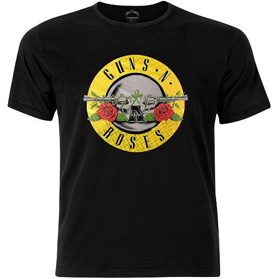 Cover for Guns N' Roses · Guns N' Roses Unisex Fashion Tee: Circle Logo with Foiled Application (TØJ) [size S] [Black - Unisex edition]