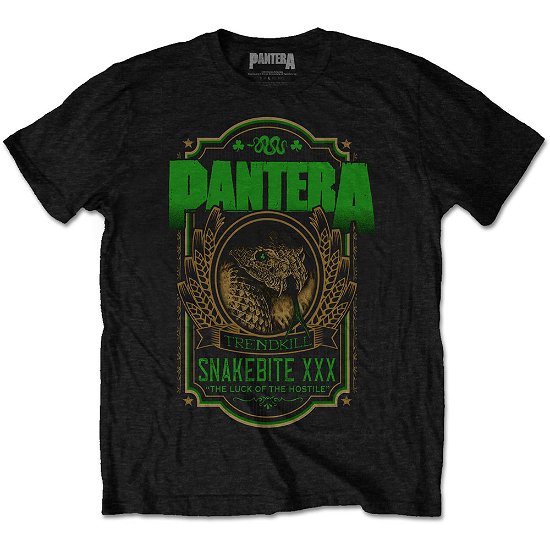 Pantera Unisex T-Shirt: Snakebite XXX Label - Pantera - Koopwaar -  - 5056170668811 - 