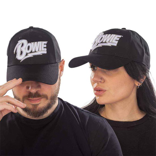 David Bowie Unisex Baseball Cap: Flash Logo - David Bowie - Fanituote - ROCK OFF - 5056170671811 - 