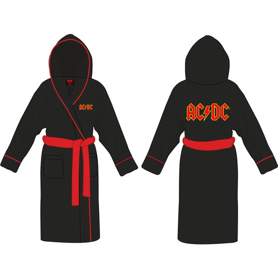 Cover for AC/DC · AC/DC Unisex Bathrobe: Logo (Black) (Back Print) (Medium - Large) (CLOTHES) [Black - Unisex edition] (2020)