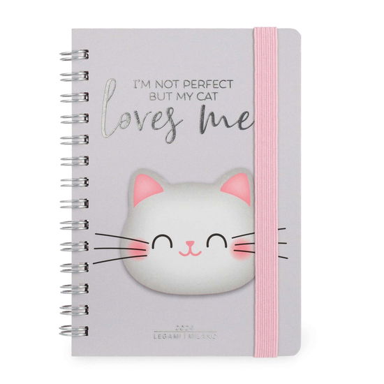 Cover for Legami · 12-month Diary - 2024 - Small Weekly Spiral Bound Diary - Kitty (Taschenbuch) (2023)