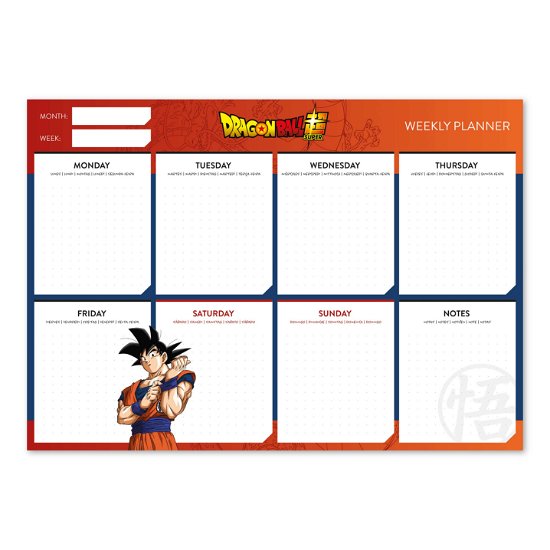 DRAGON BALL Z - Weekly Planner - A4 Bloc Note - Dragon Ball Z - Merchandise -  - 8435497260811 - 