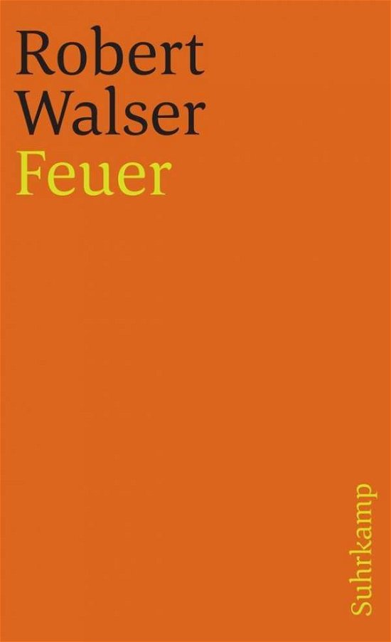 Cover for Robert Walser · Feuer (Bog)