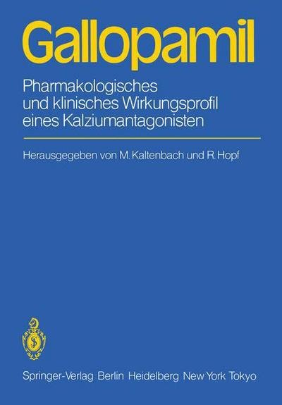 Cover for M Kaltenbach · Gallopamil (Taschenbuch) (1983)