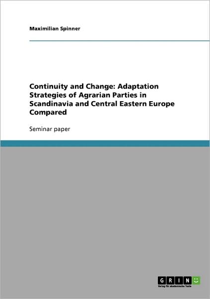 Cover for Spinner · Continuity and Change: Adaptati (Book) (2013)