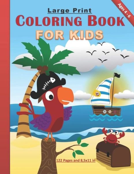 Cover for Abg Publishing · Large Print Coloring Book for Kids (Pocketbok) (2020)