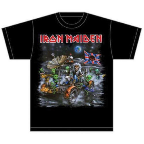 Iron Maiden Unisex T-Shirt: Knebworth Moon buggy - Iron Maiden - Produtos - Global - Apparel - 5055295345812 - 