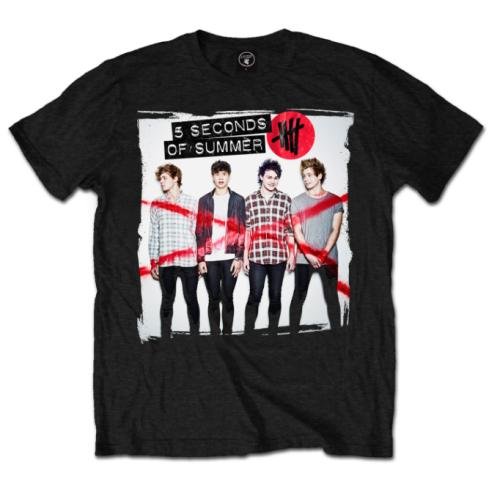 Cover for 5 Seconds of Summer · 5 Seconds of Summer Unisex Tee: Album Cover 1 (TØJ) [size S] [Black - Unisex edition]