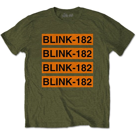 Cover for Blink-182 · Blink-182 Unisex T-Shirt: Log Repeat (T-shirt) [size S] [Green - Unisex edition]