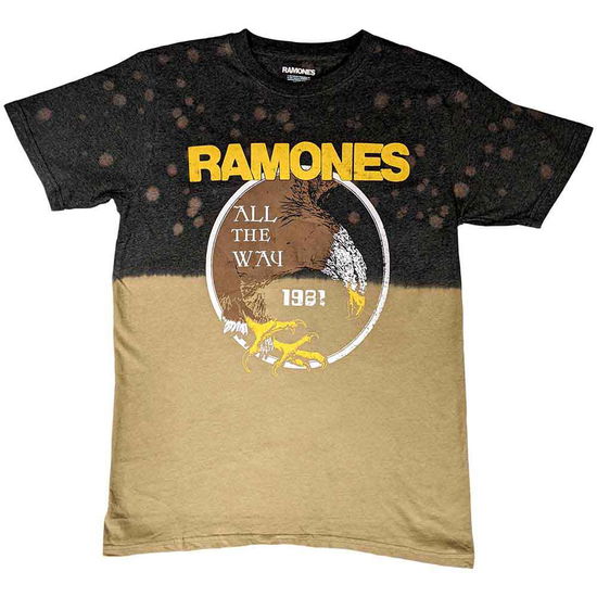 Ramones Unisex T-Shirt: All The Way (Wash Collection) - Ramones - Koopwaar -  - 5056561034812 - 