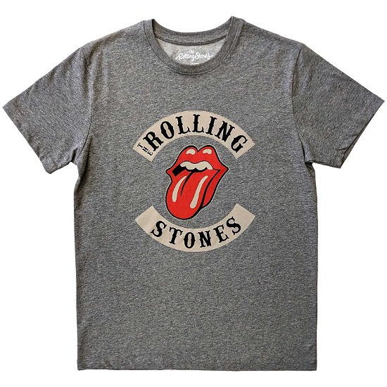 The Rolling Stones Unisex T-Shirt: Biker Tongue - The Rolling Stones - Merchandise -  - 5056561076812 - 