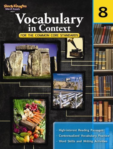 Vocabulary in Context for the Common Core Standards: Reproducible Grade 8 - Steck-vaughn - Books - STECK-VAUGHN - 9780547625812 - September 12, 2011