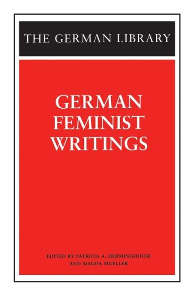 Cover for Patricia a Herminghouse · German Feminist Writings - German Library (Paperback Book) (2001)